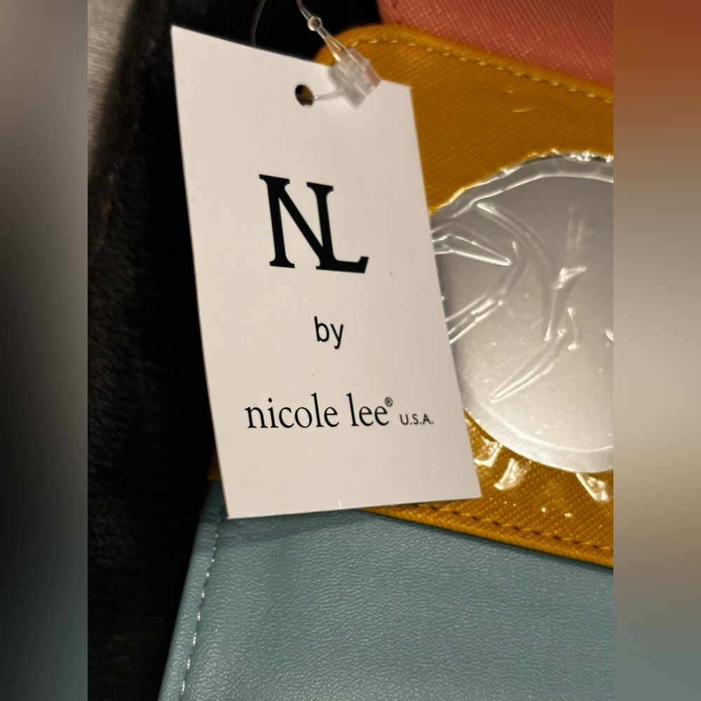 NEW🔥Nicole Lee wallet Croosbady   with chain Brown colorful ❤️🤎💙phone case - Picture 11 of 13